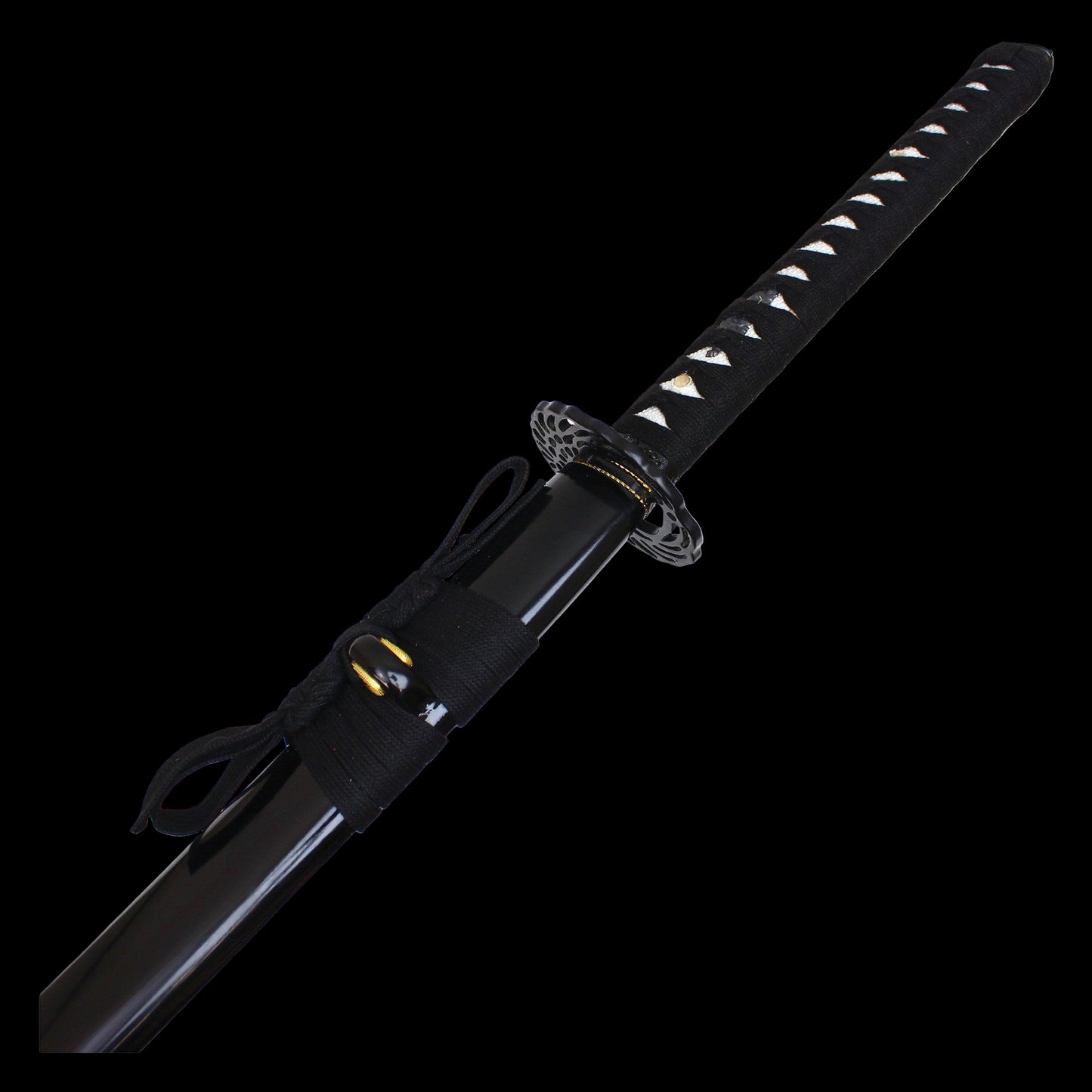 Mahogany Damascus Katana with sheath