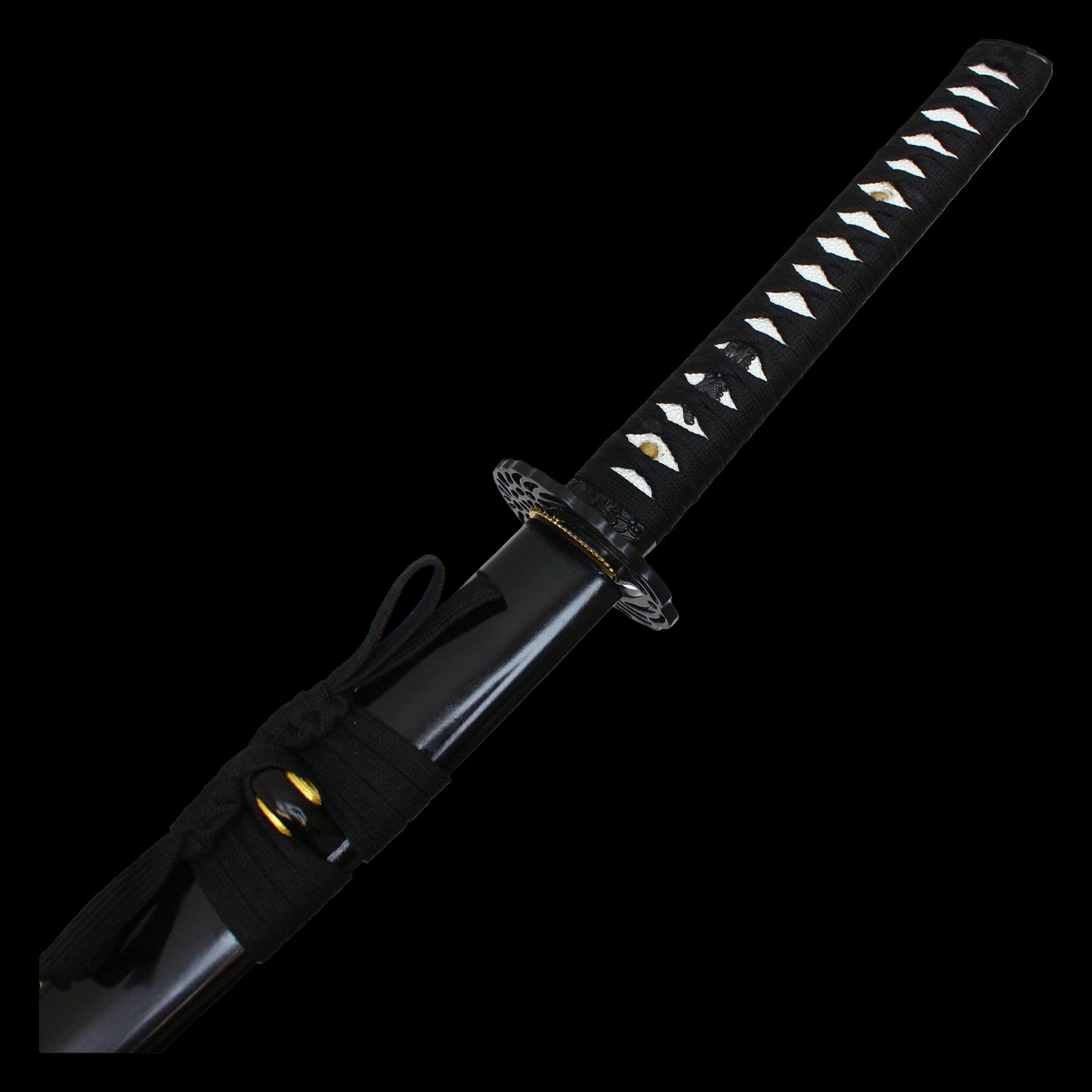 Blue Damascus Katana with sheath