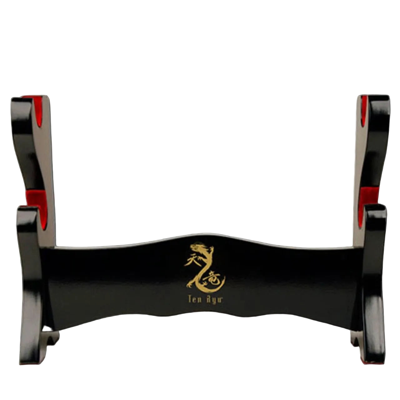 2 Tier Table Stand - Black with red velve