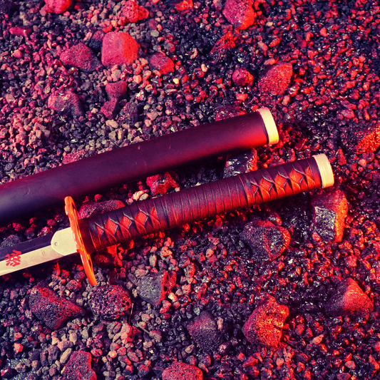 Tanjiro's Flaming Katana - Demon Slayer (Metal)