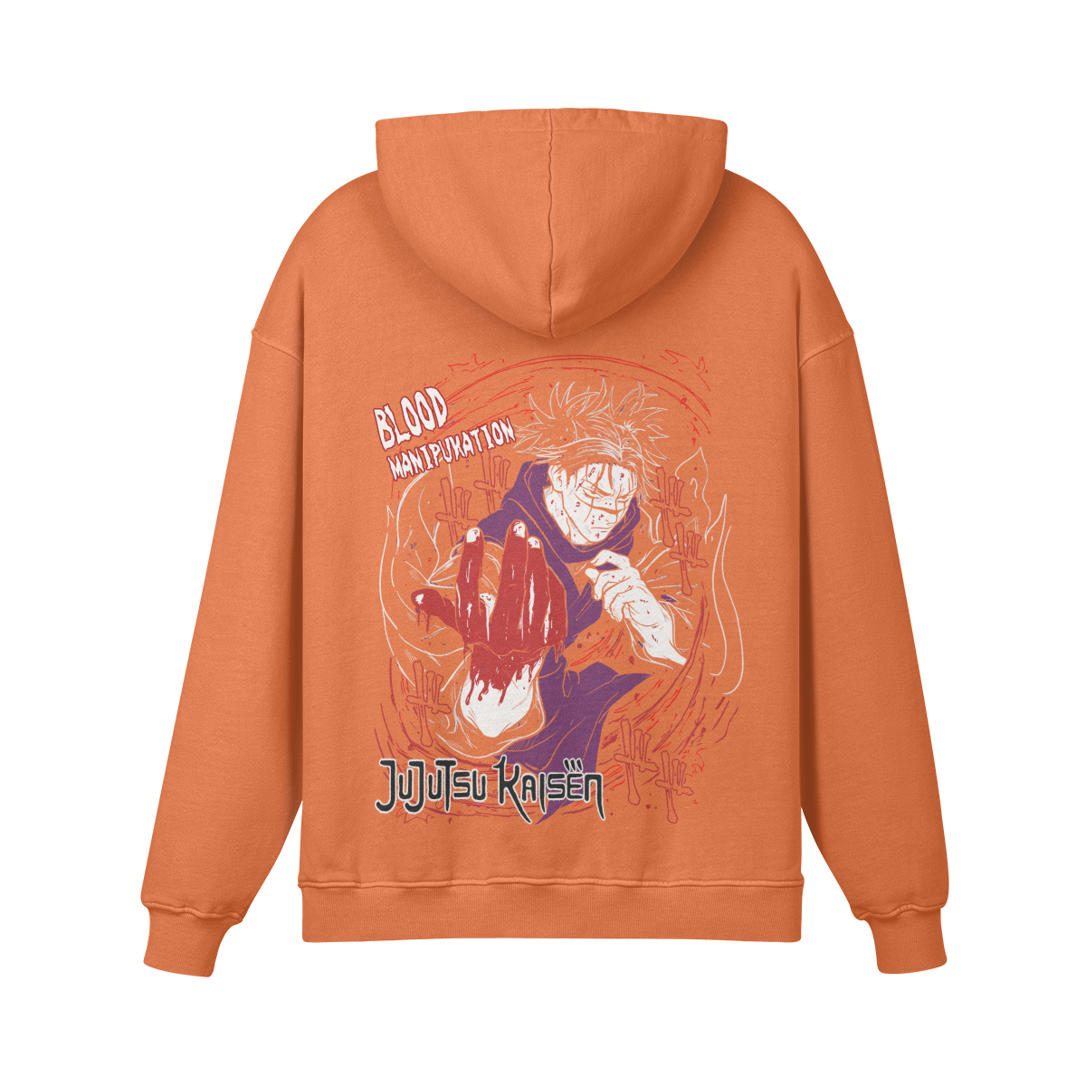 Blood Manipulation Stone Wash Hoodie - Jujutsu Kaisen