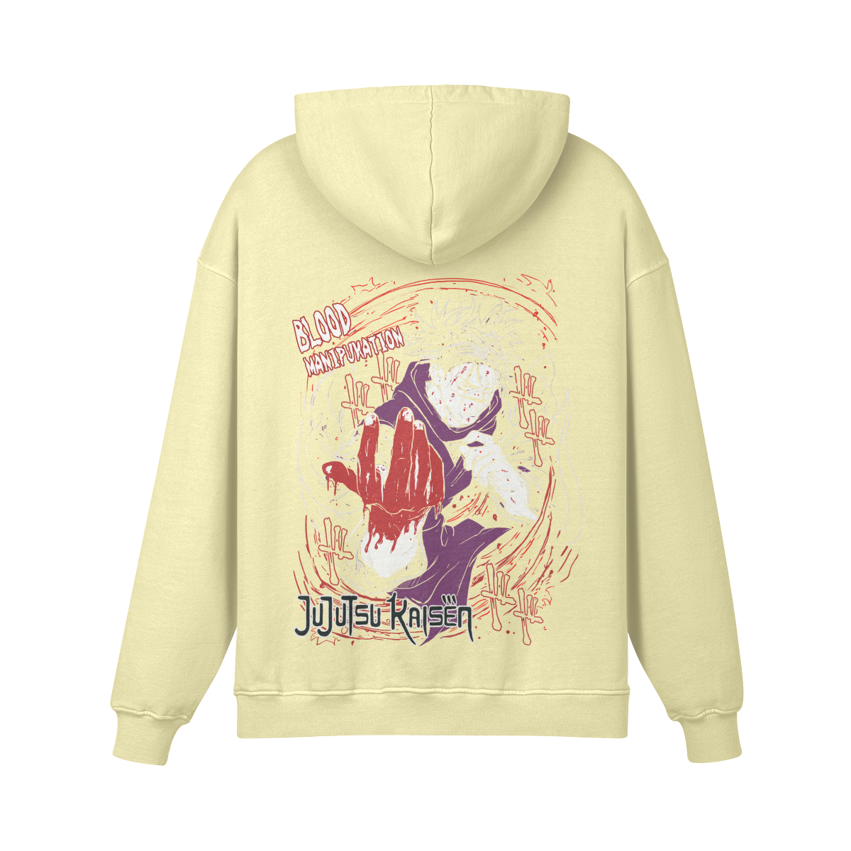 Blood Manipulation Stone Wash Hoodie - Jujutsu Kaisen