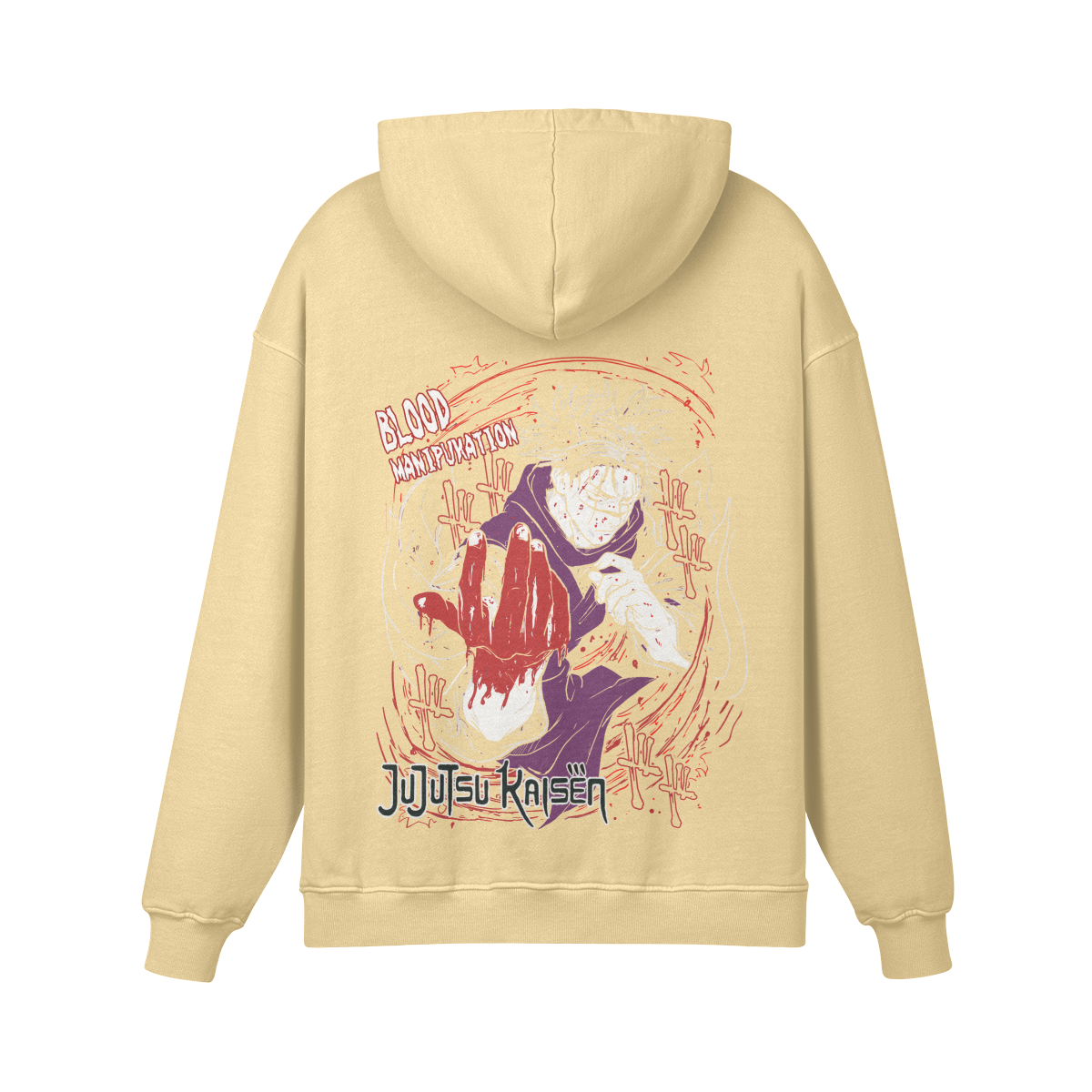 Blood Manipulation Stone Wash Hoodie - Jujutsu Kaisen