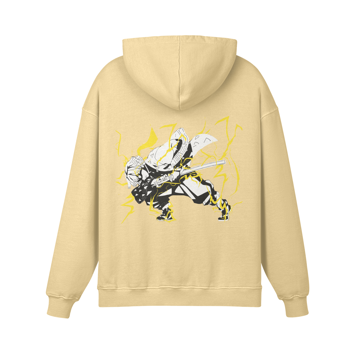 Zenitsu Agatsuma Thunderclap and Flash Stone Wash Hoodie - Demon Slayer