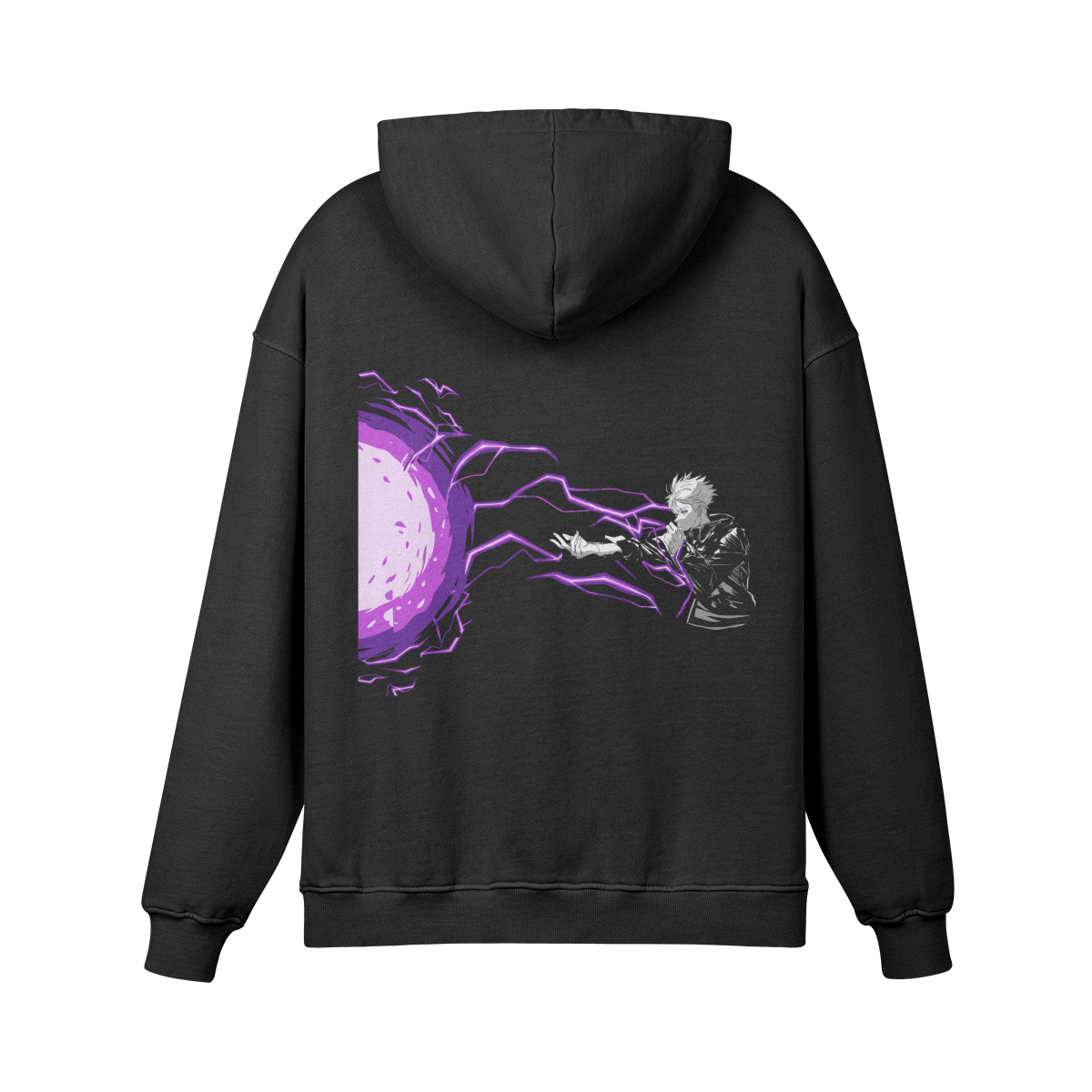 Satoru Gojo Hollow Purple Stone Wash Hoodie - Jujutsu Kaisen