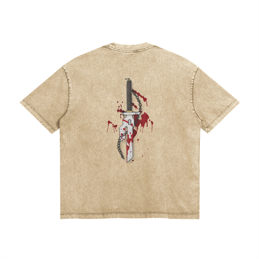 Inverted Spear of Heaven Stone Wash T-Shirt - Jujutsu Kaisen