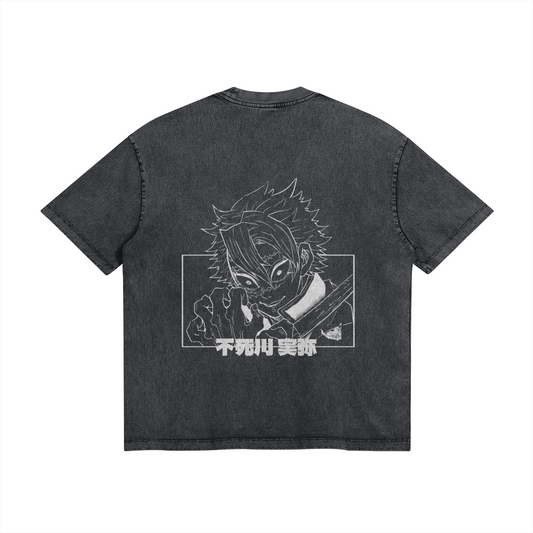 Sanemi Shinazugawa Stone Wash T-Shirt - Demon Slayer