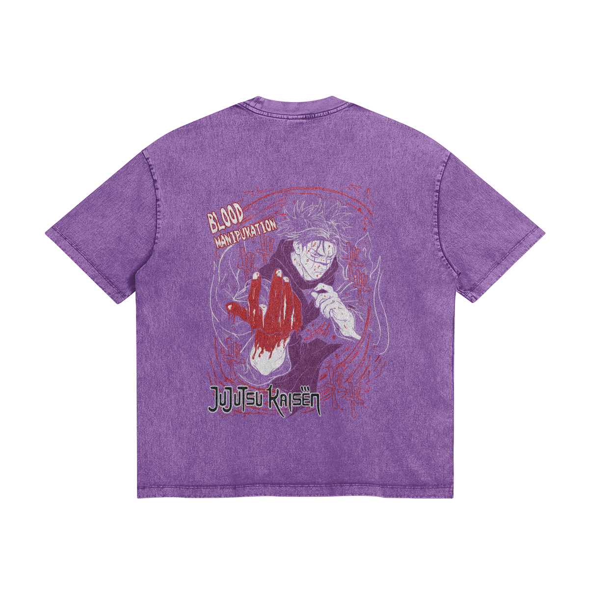 Blood Manipulation Stone Wash T-Shirt - Jujutsu Kaisen