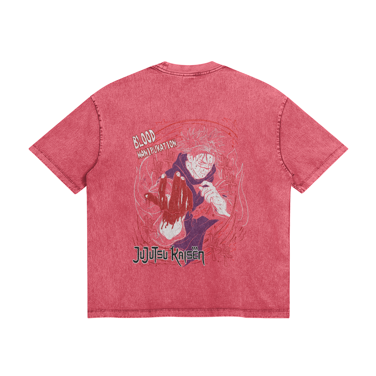 Blood Manipulation Stone Wash T-Shirt - Jujutsu Kaisen