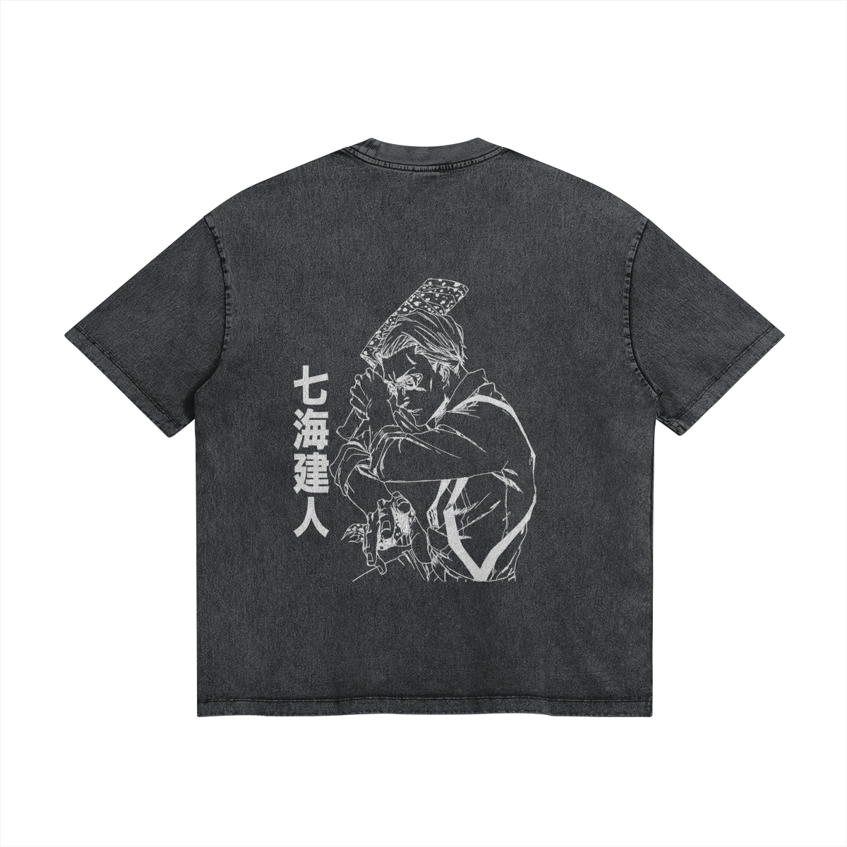Kento Nanami Stone Wash T-Shirt - Jujutsu Kaisen – Sword Slice Kento Nanami Stone Wash T-Shirt - Jujutsu Kaisen – Sword Slice