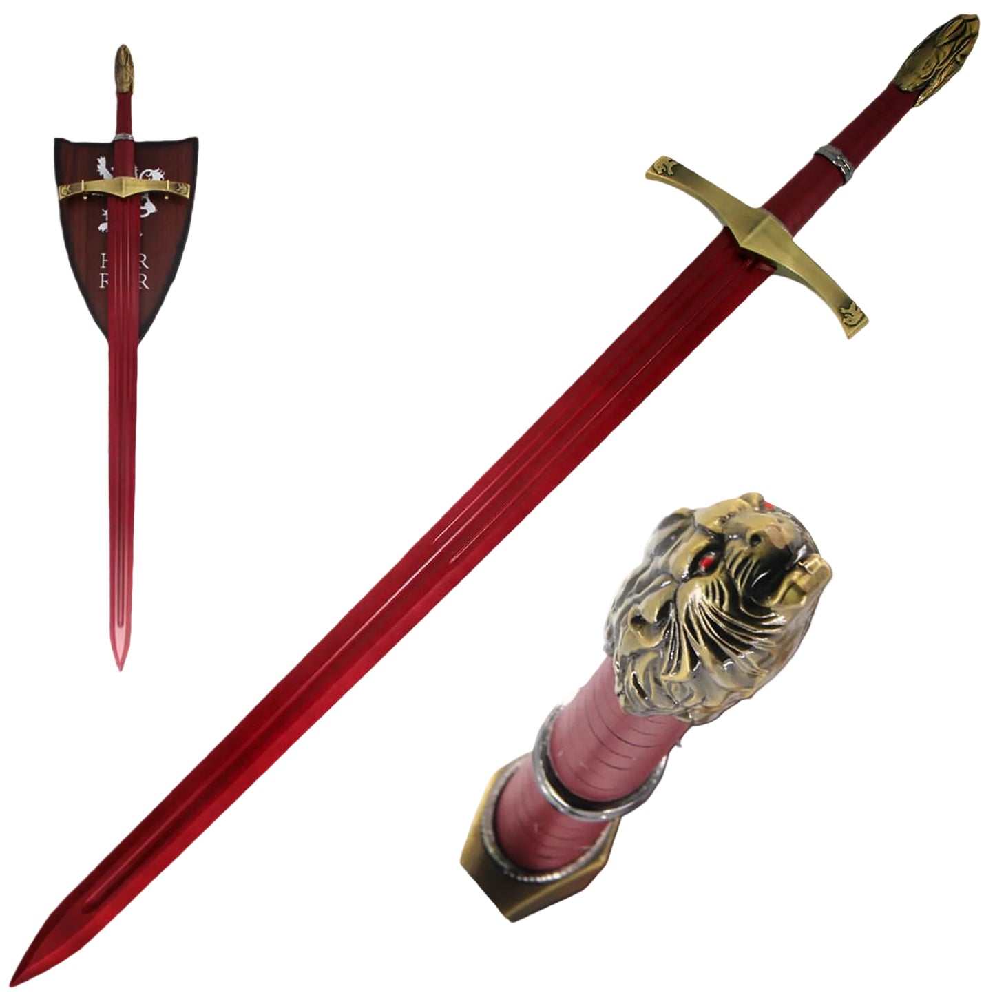 Red Oathkeeper Fantasy Sword of Heroes from (Metal)