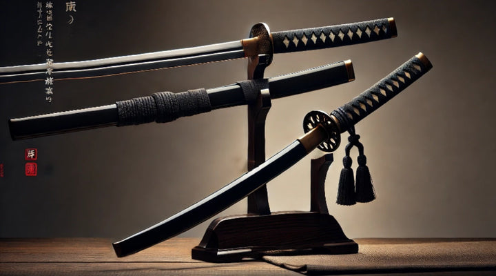 Two blades on a stand. Clean lines. Purposeful silence. A composition that communicates more than most operatives manage in a full briefing.