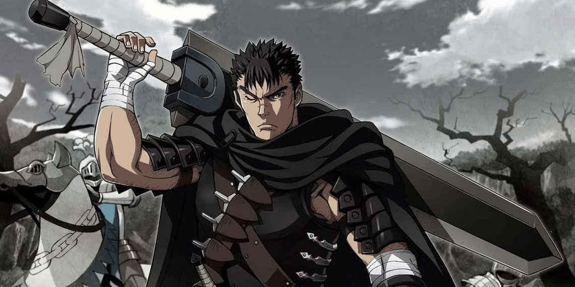  Guts holding his sword over his shoulder