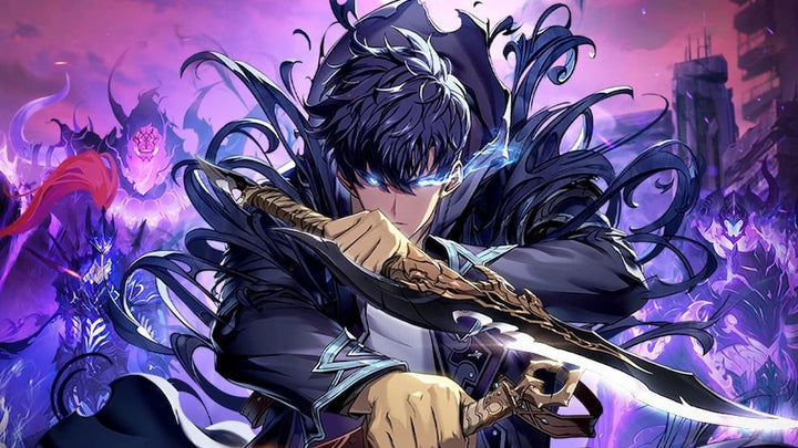Jin Woo holding a dagger