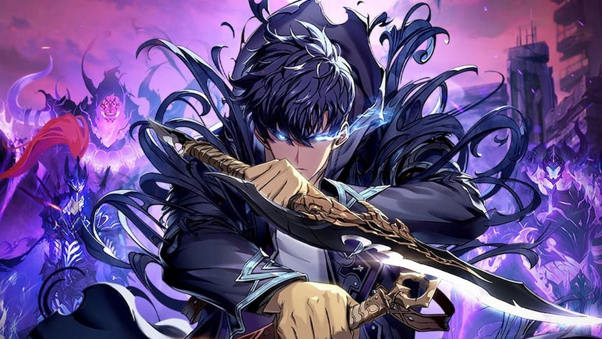 Jin Woo holding a dagger