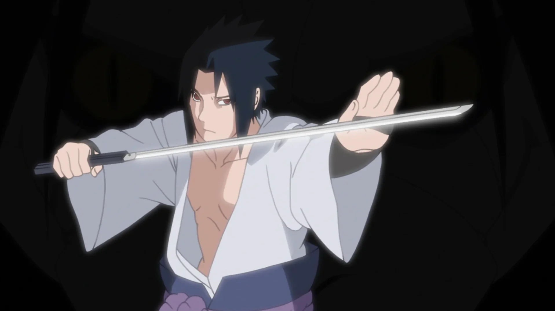 Sasuke with his grass cutter sword