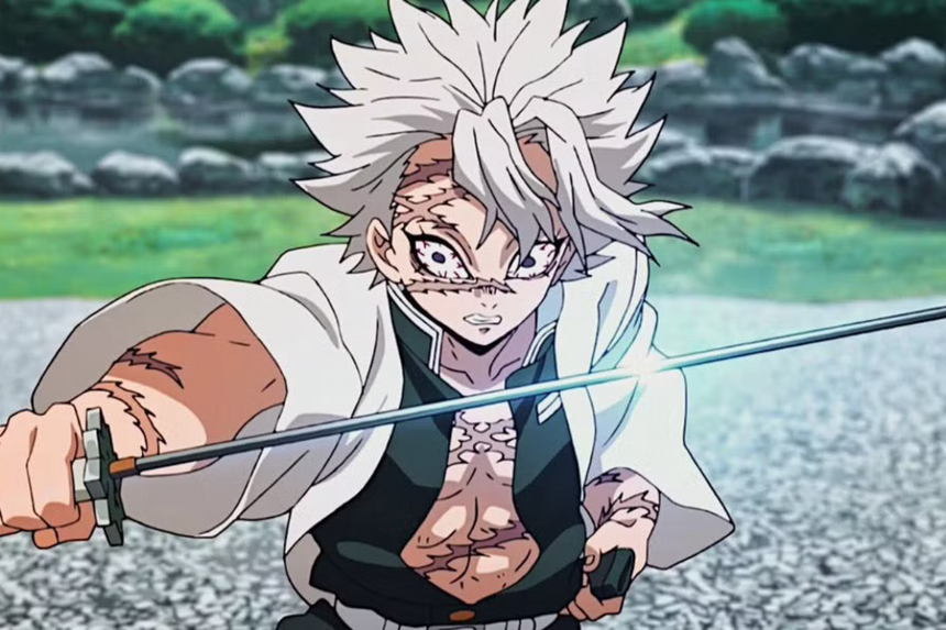 Sanemi with his katana