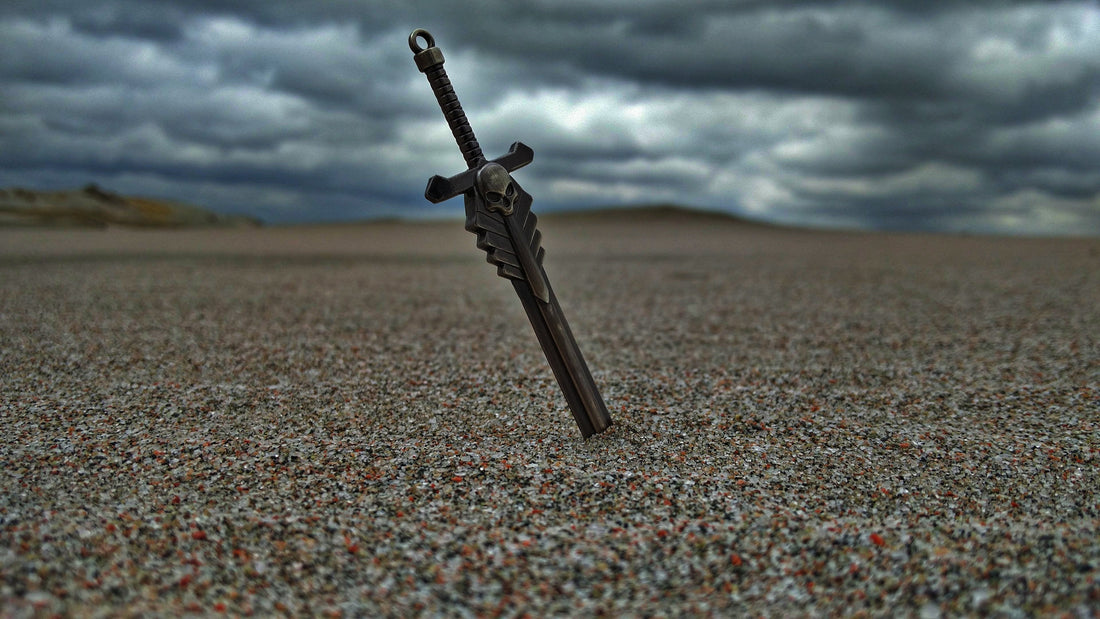 Sword in sand, standing for the end