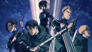 Anime-style illustration of five soldiers in green cloaks holding swords, standing in the rain with a determined, serious mood—resembling a tactical military squad from a fantasy setting.