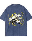 Zenitsu Agatsuma Thunderclap and Flash Stone Wash T-Shirt - Demon Slayer