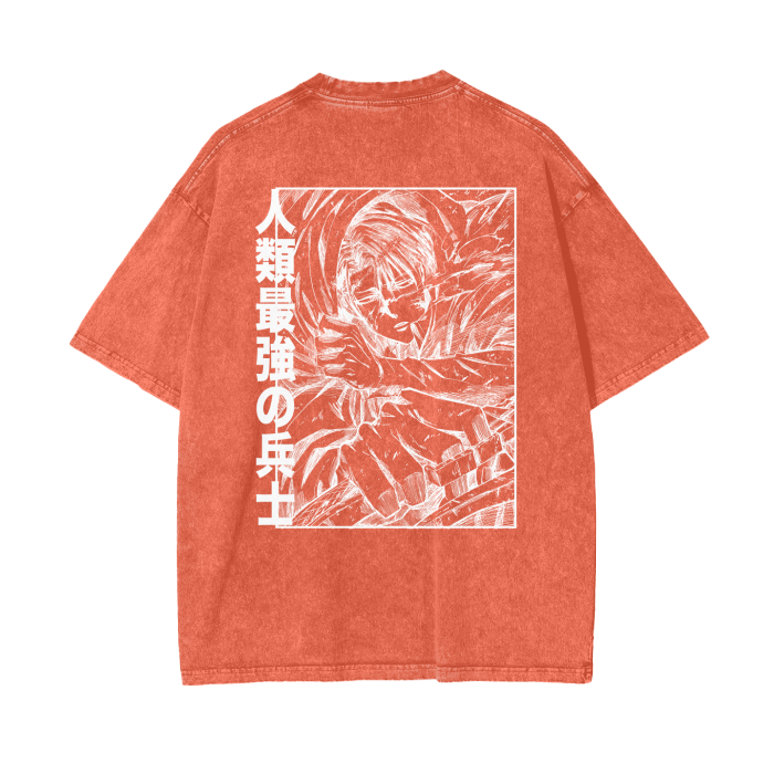 Levi Ackerman Stone Wash T-Shirt - Attack on Titan