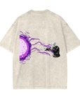 Satoru Gojo Hollow Purple Stone Wash T-Shirt - Jujutsu Kaisen