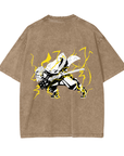 Zenitsu Agatsuma Thunderclap and Flash Stone Wash T-Shirt - Demon Slayer