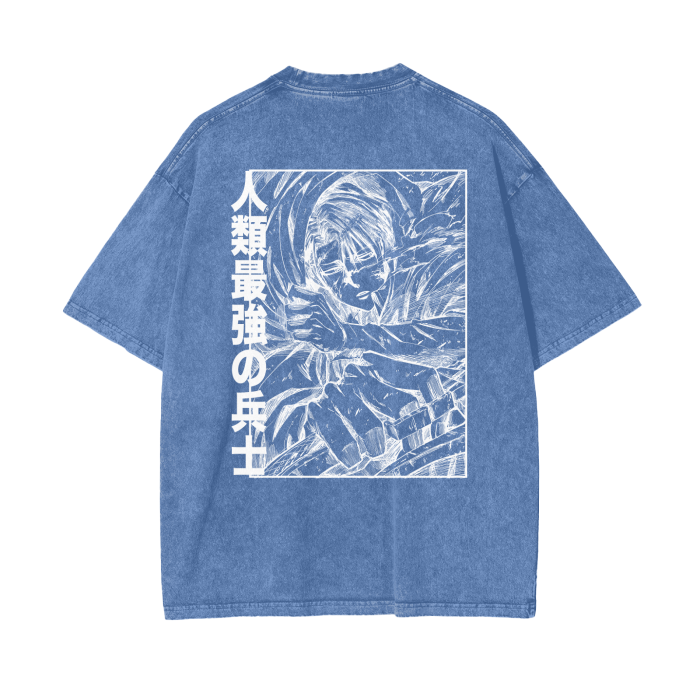 Levi Ackerman Stone Wash T-Shirt - Attack on Titan