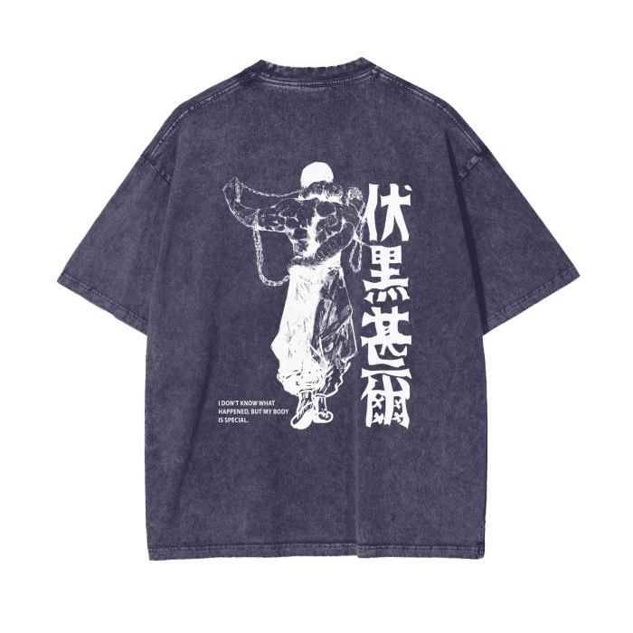 Toji Fushiguro Stone Wash T-Shirt - Jujutsu Kaisen