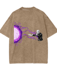 Satoru Gojo Hollow Purple Stone Wash T-Shirt - Jujutsu Kaisen