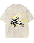 Zenitsu Agatsuma Thunderclap and Flash Stone Wash T-Shirt - Demon Slayer