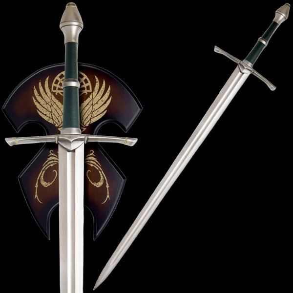 Mysterious Ranger Sword With Plaque - Lord of the Rings display image