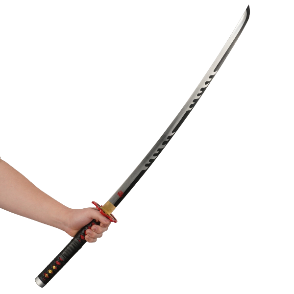 Battle-Ready Tanjiro Kamado Flame Katana - Demon Slayer (Sharp)