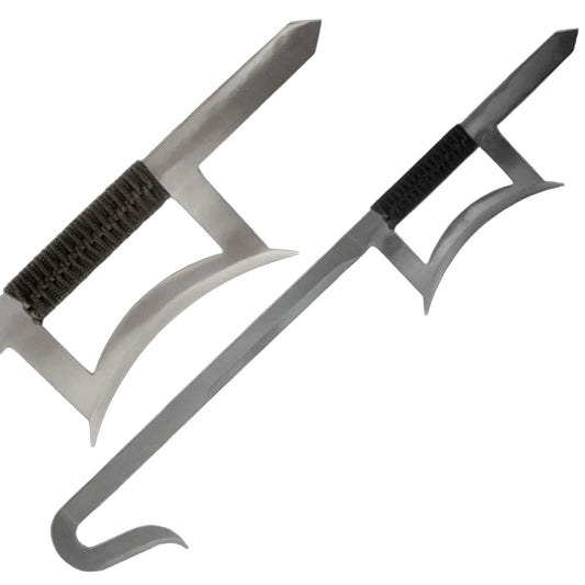 Battle-Ready Chinese Hook Sword Set display image