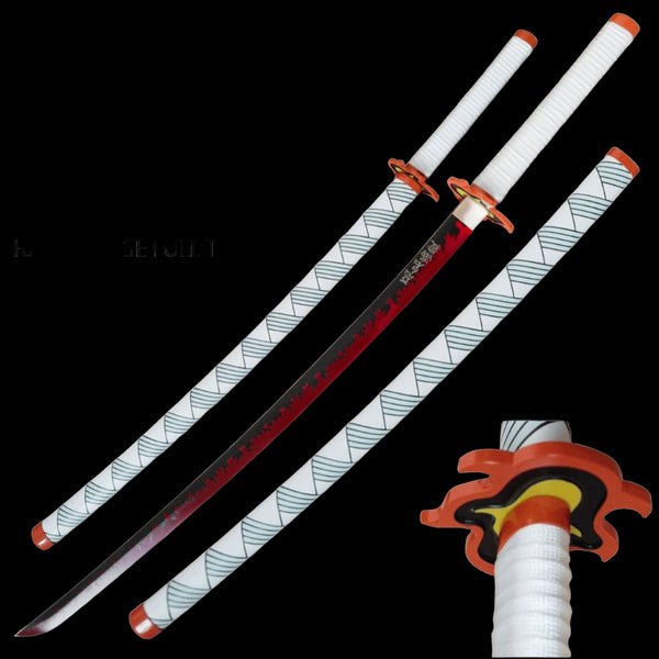 Battle Ready Kyojuro Rengoku Nichirin Katana | Demon Slayer (Sharp ...