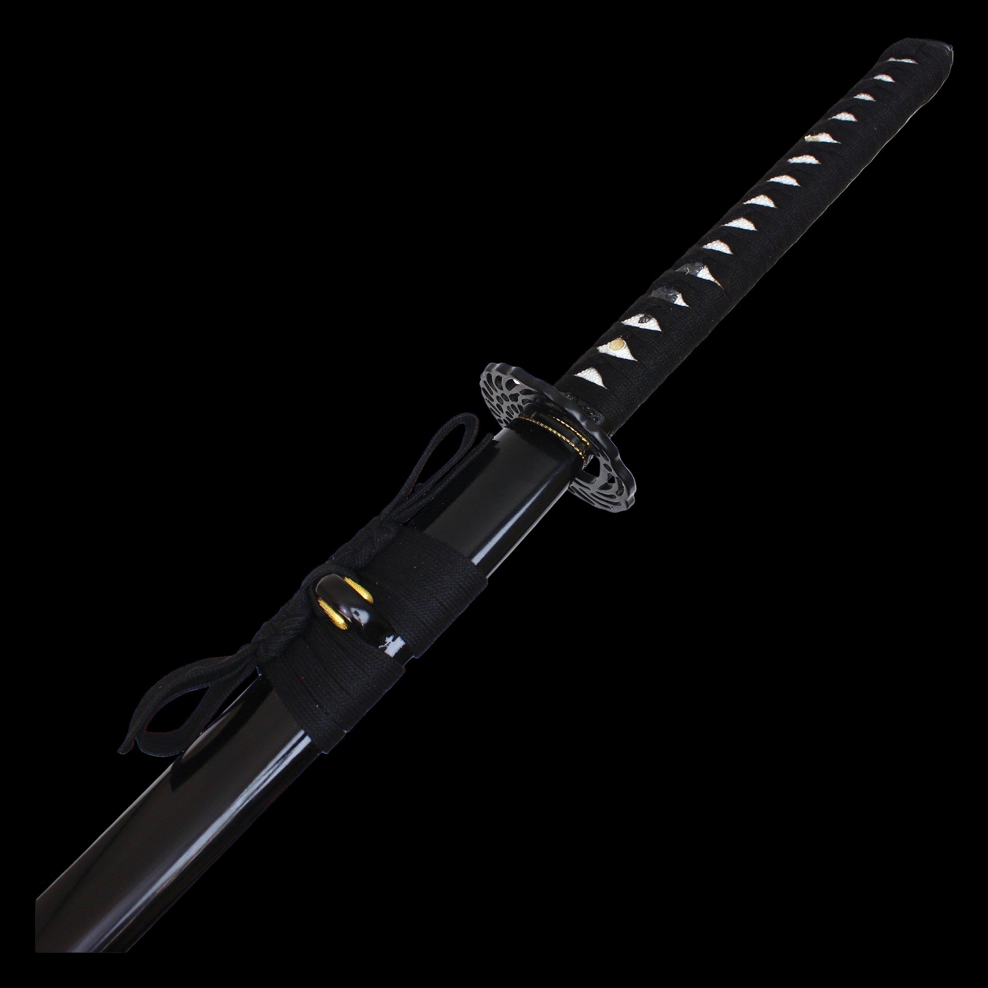 Mahogany Damascus Katana with sheath