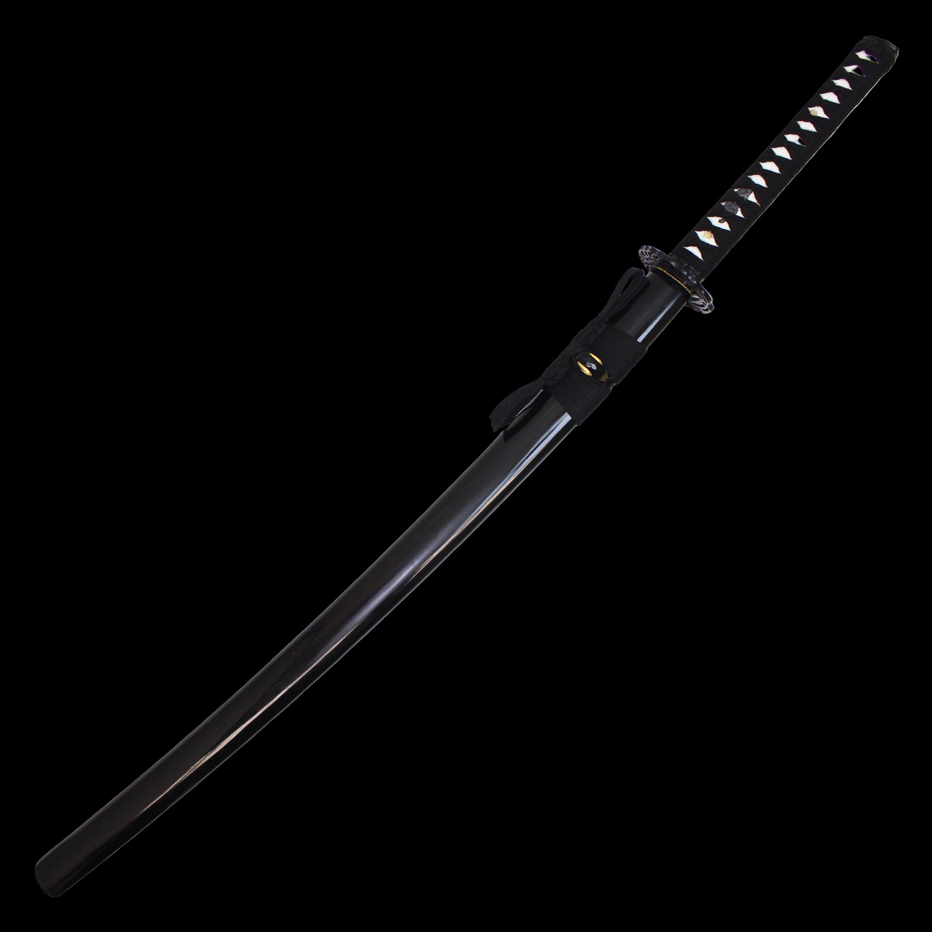 Mahogany Damascus Katana with sheath