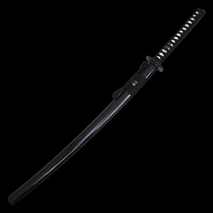 Mahogany Damascus Katana with sheath
