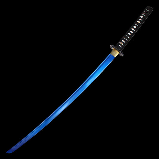 Blue Damascus Katana
