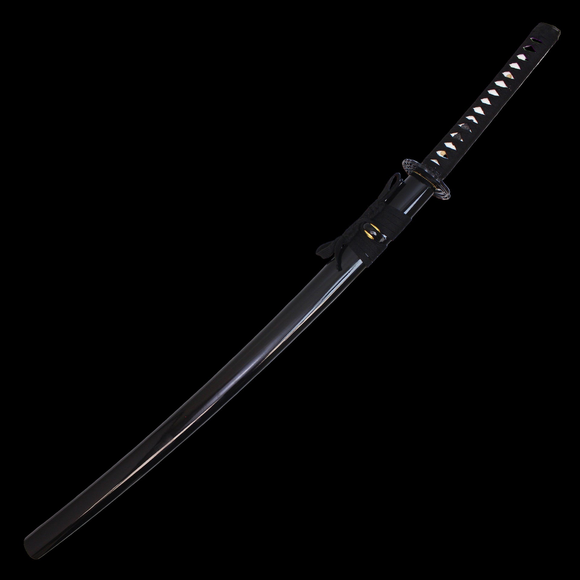 Red Damascus Katana with sheath