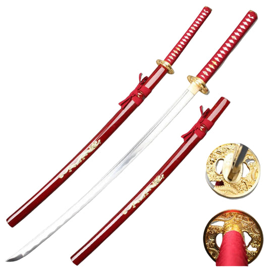 Battle-Ready Red Dragon Katana display image