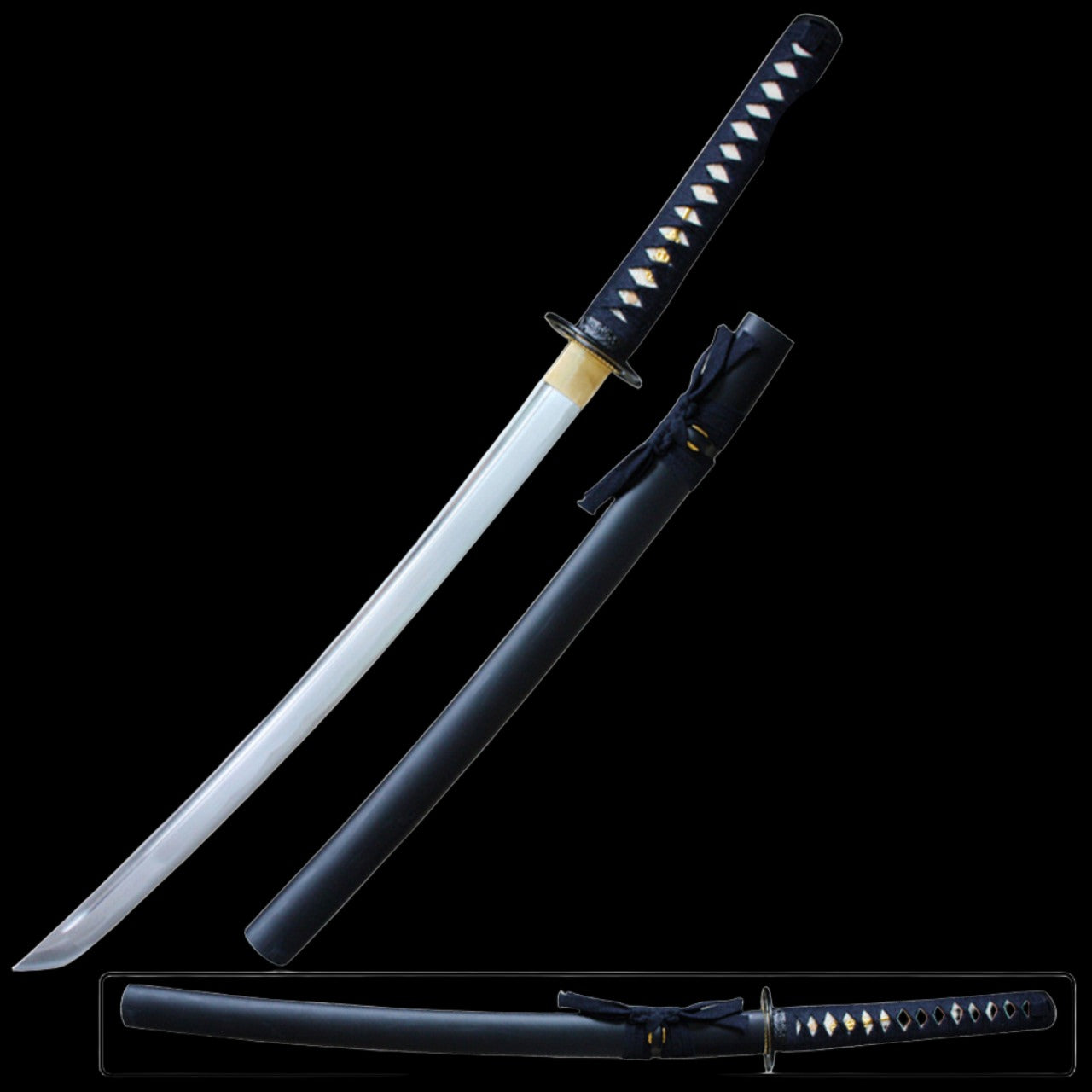 Battle-Ready Black Iaito Wakizashi display image