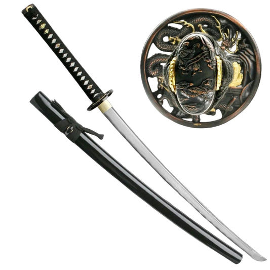 Battle-Ready Folded Steel Samurai Sword display image