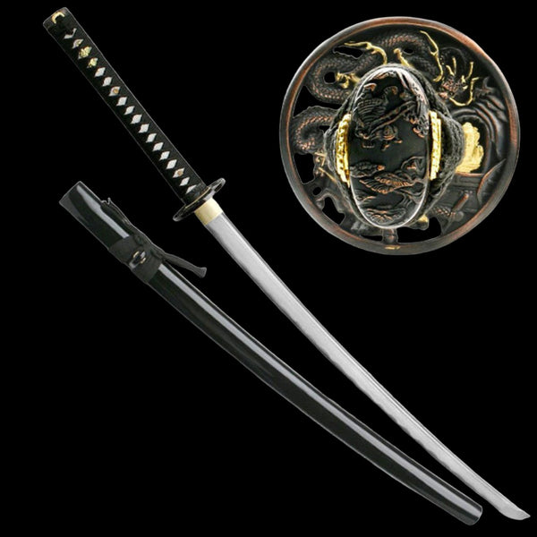 Battle-Ready Folded Steel Samurai Sword display image