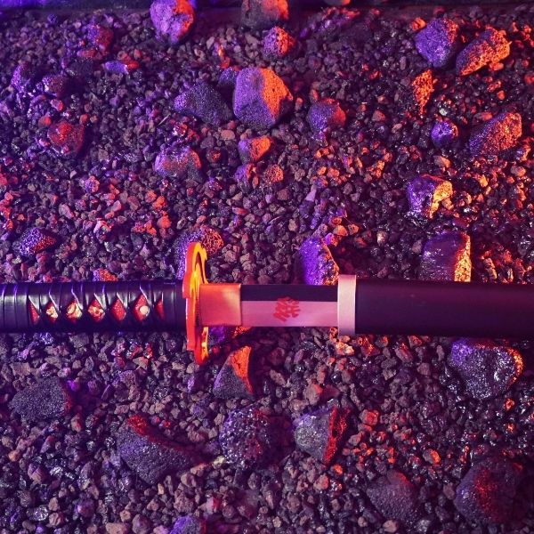 Battle-Ready Tanjiro Kamado Flame Katana - Demon Slayer (Sharp)