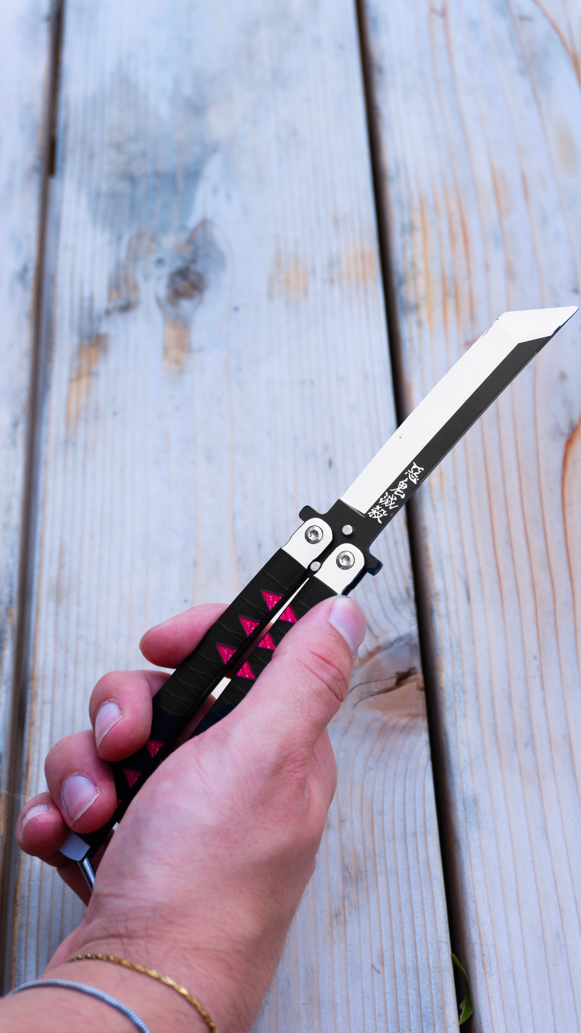 Tanjiro Black Nichirin Butterfly Knife 1