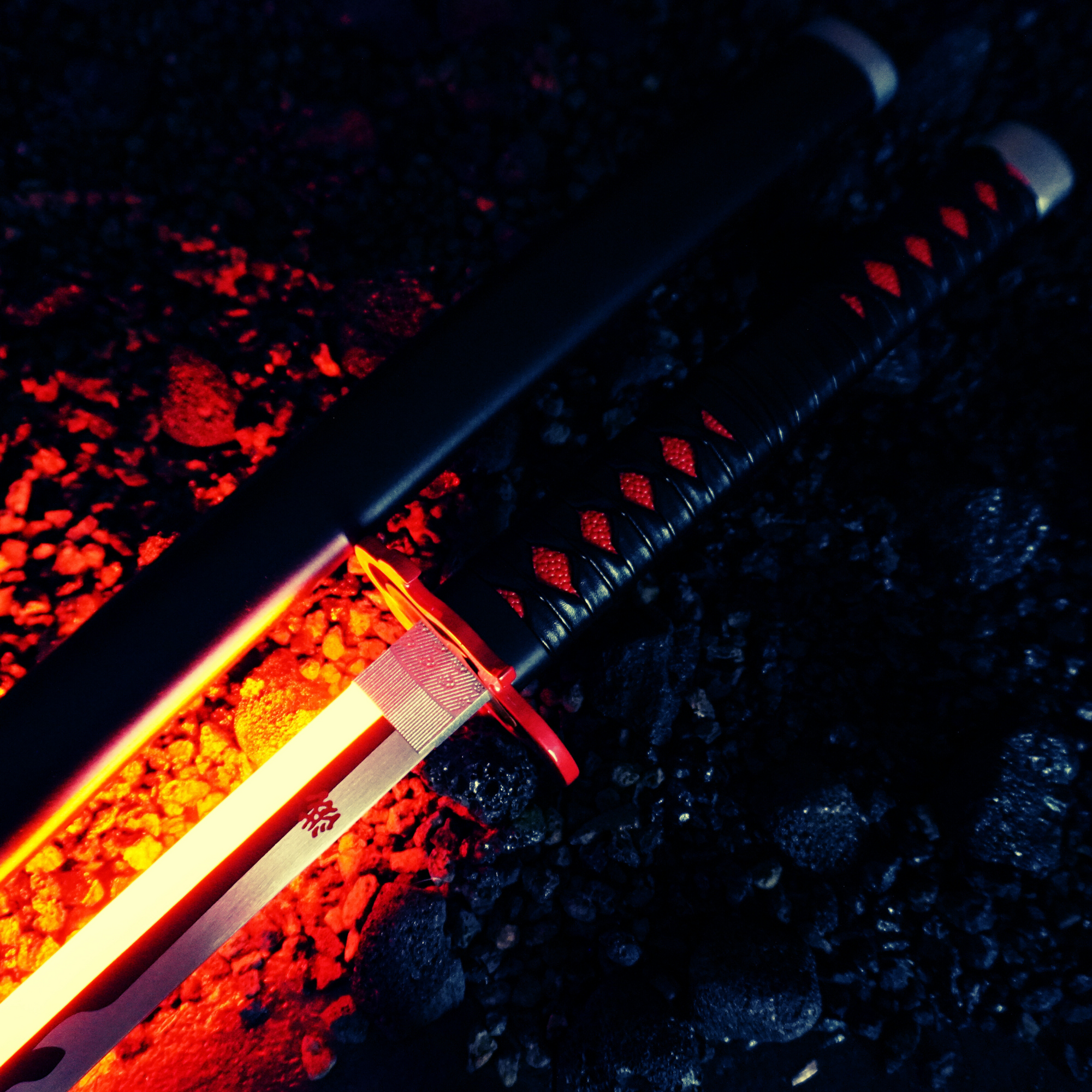 Tanjiro's New LED Katana metal