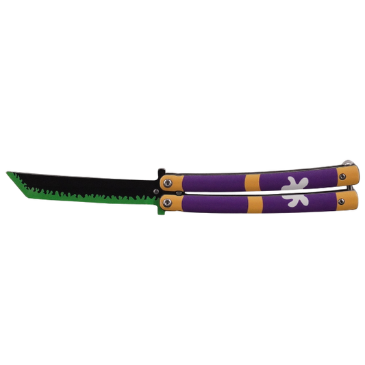Roronoa Zoro's Purple Enma Butterfly Knife - One Piece (Metal)