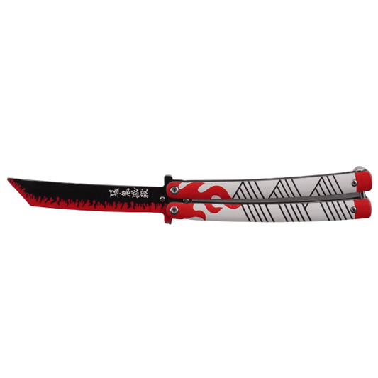 Rengoku Red Nichirin Butterfly Knife - Demon Slayer (Metal)