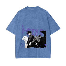 Megumi Fushiguro Demon Dogs Stone Wash T-Shirt - Jujutsu Kaisen